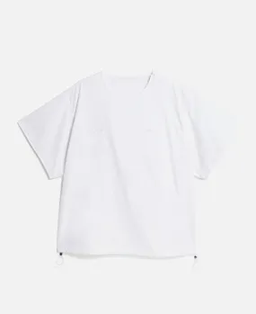 Poplin Pullover Long-sleeve Top (White)