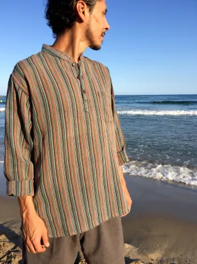 Raw Cotton Pinstripe Kurta