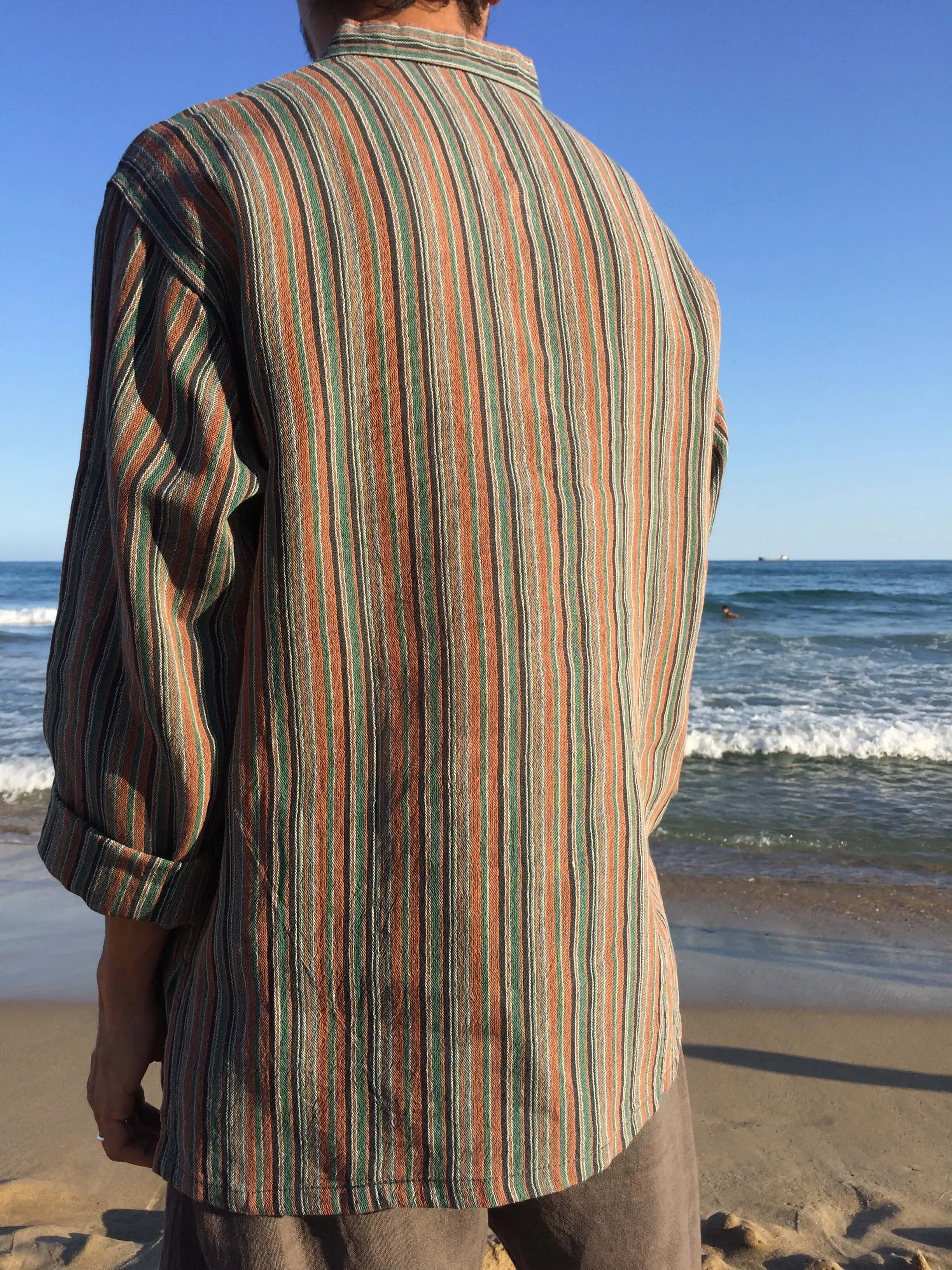 Raw Cotton Pinstripe Kurta