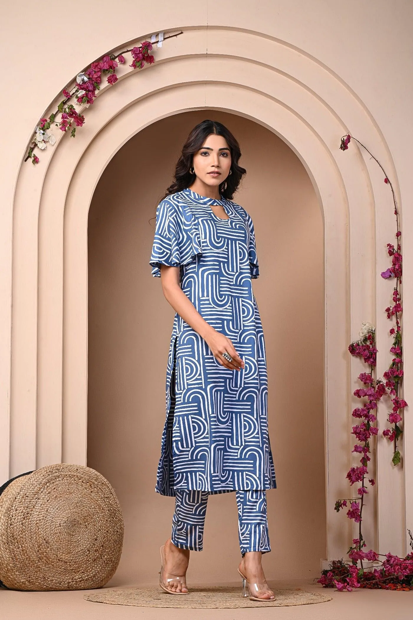 Rayon Elegant Kurtis Pant Set In Blues