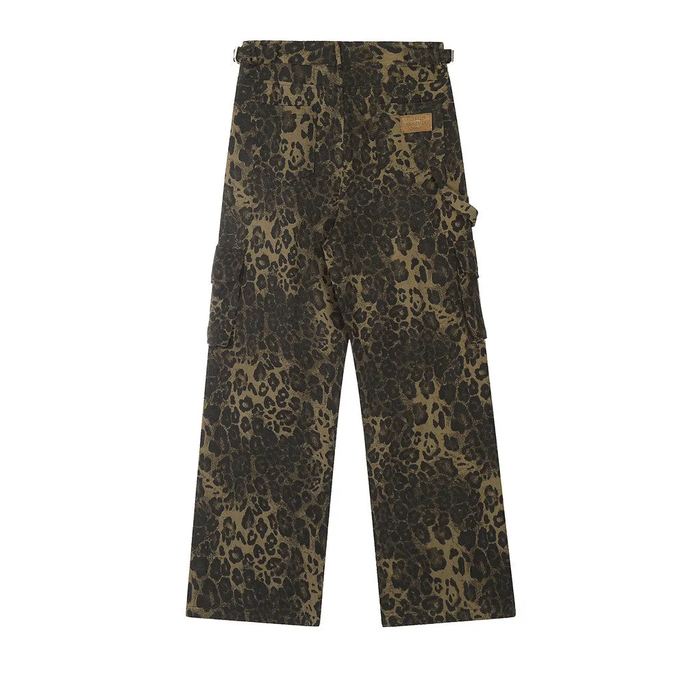 Ribbon | Loose Pocket Leopard Print Jeans