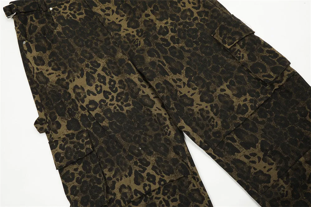 Ribbon | Loose Pocket Leopard Print Jeans