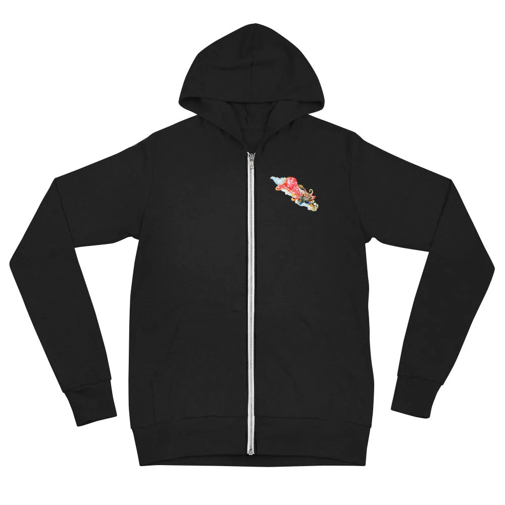 Rincewind Running Unisex zip hoodie