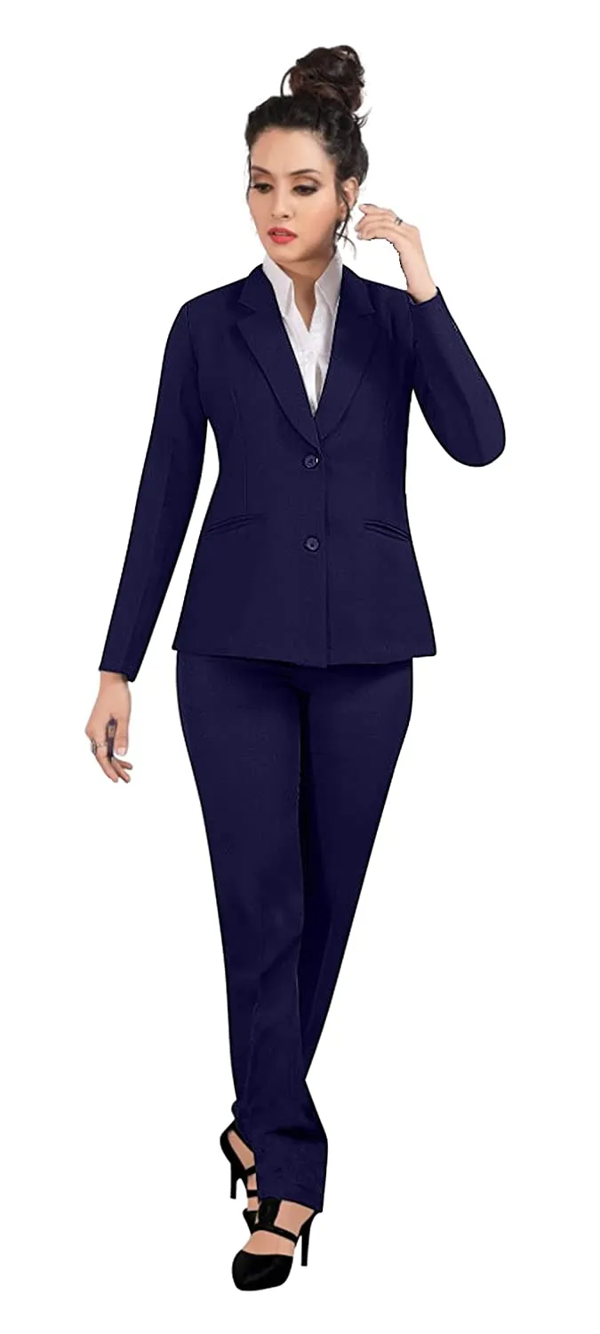 Romano nx Women's Single Breasted Formal Blazer Navy Blue