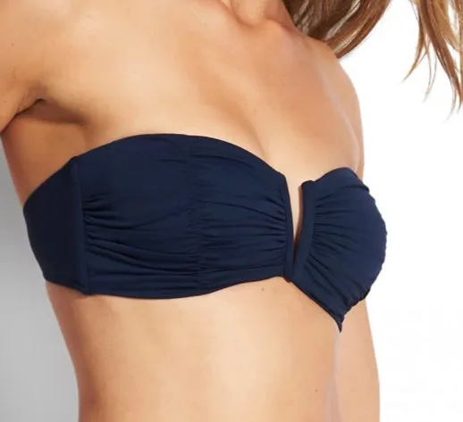 Ruched Bandeau Bikini Top