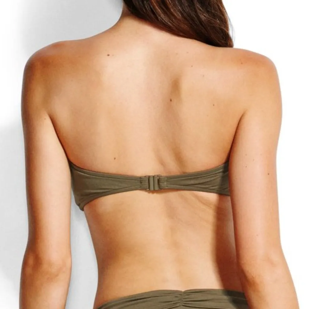 Ruched Bandeau Bikini Top