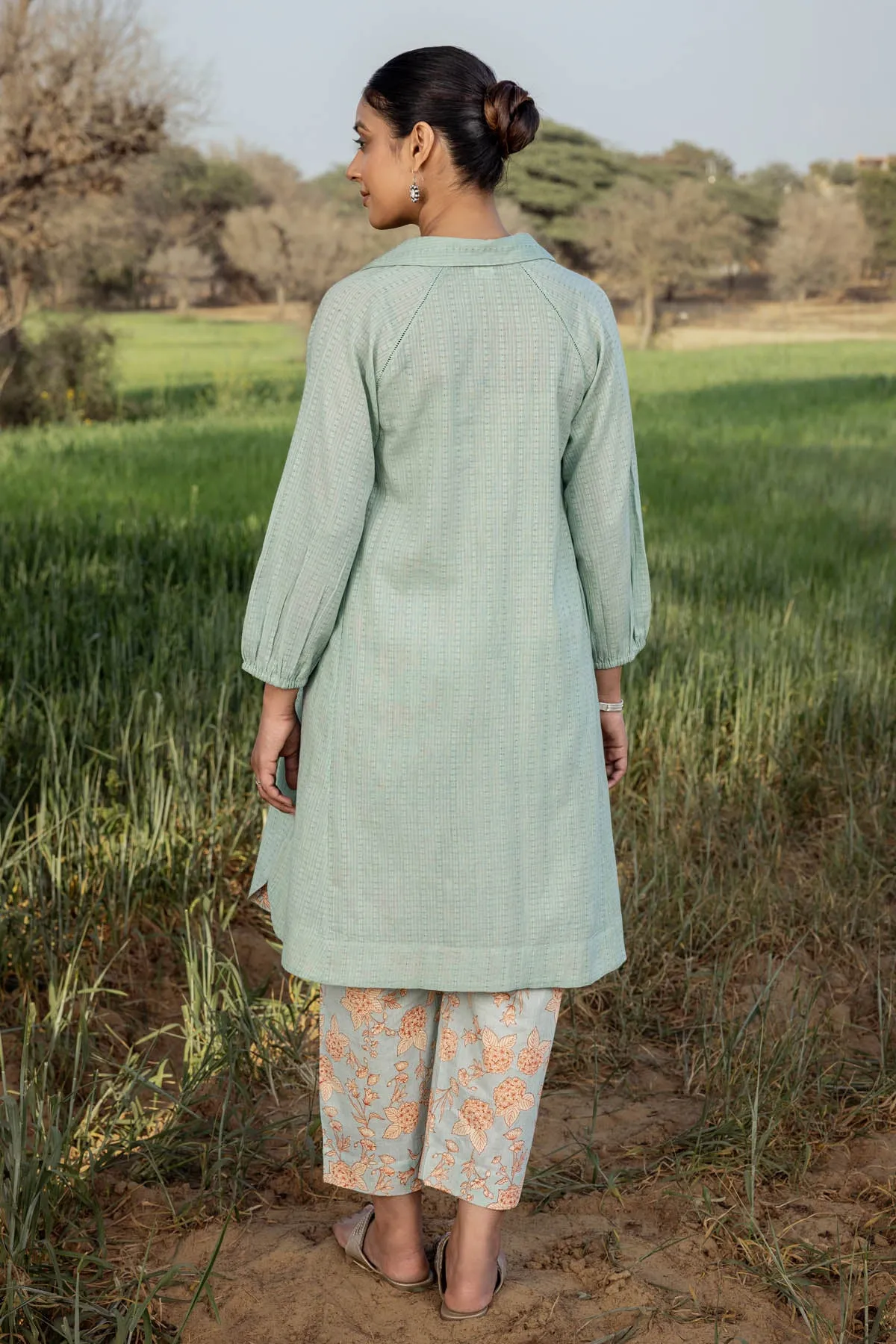 Sage Green Dobby Kurta