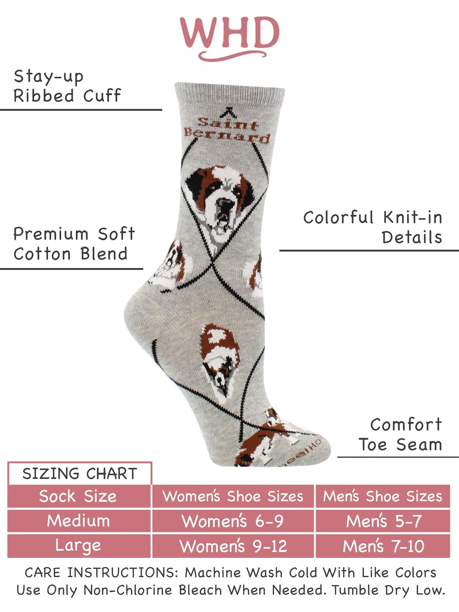 Saint Bernard Socks Perfect Dog Lovers Gift