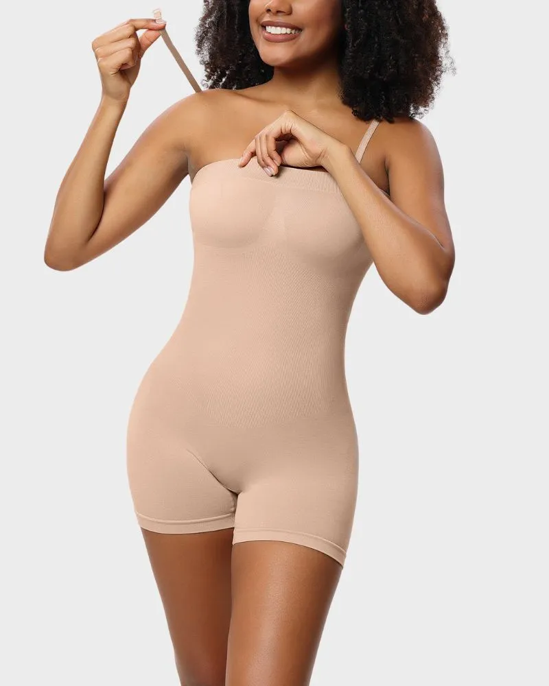 SheCurve® Strapless Slip Tummy Control Shapewear Bodysuit