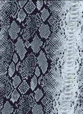 SNAKE SKIN PRINT POLYESTER SATIN CHIFFON [NFA190139-035]