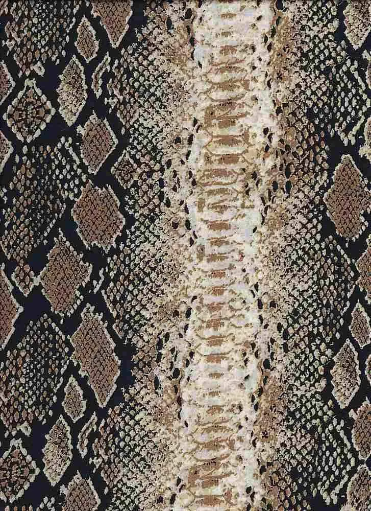 SNAKE SKIN PRINT POLYESTER SATIN CHIFFON [NFA190139-035]