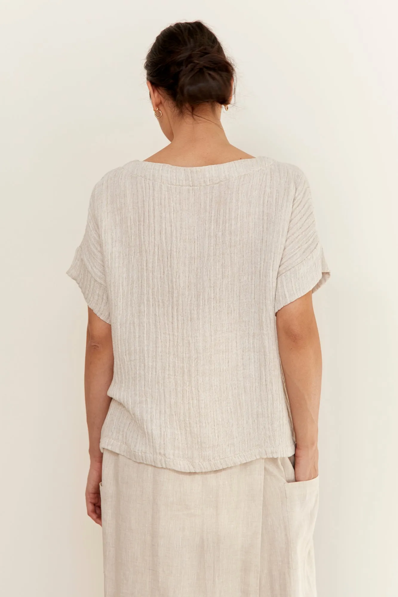 Sophia Linen Top Natural