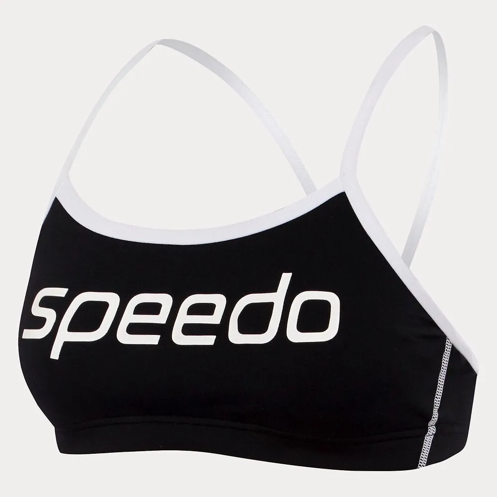 SPEEDO WOMENS ENDURANCE  CROP TOP BLACK