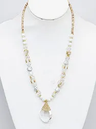 Stassi White Crystal Necklace Set