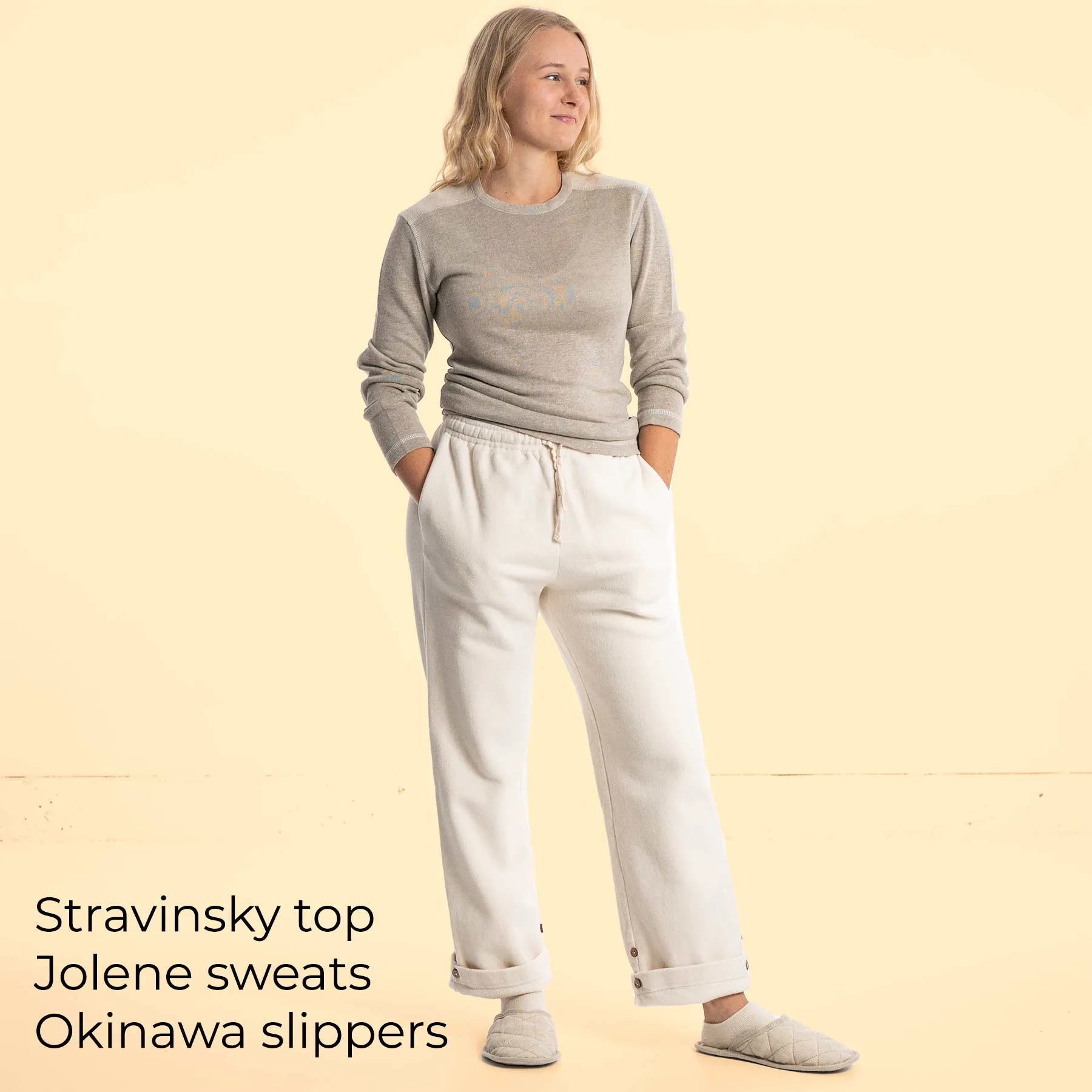 STRAVINSKY 100% Organic Linen Long-sleeve Knit Shirt (100% Biodegradable OC Thread Option) (Unisex)