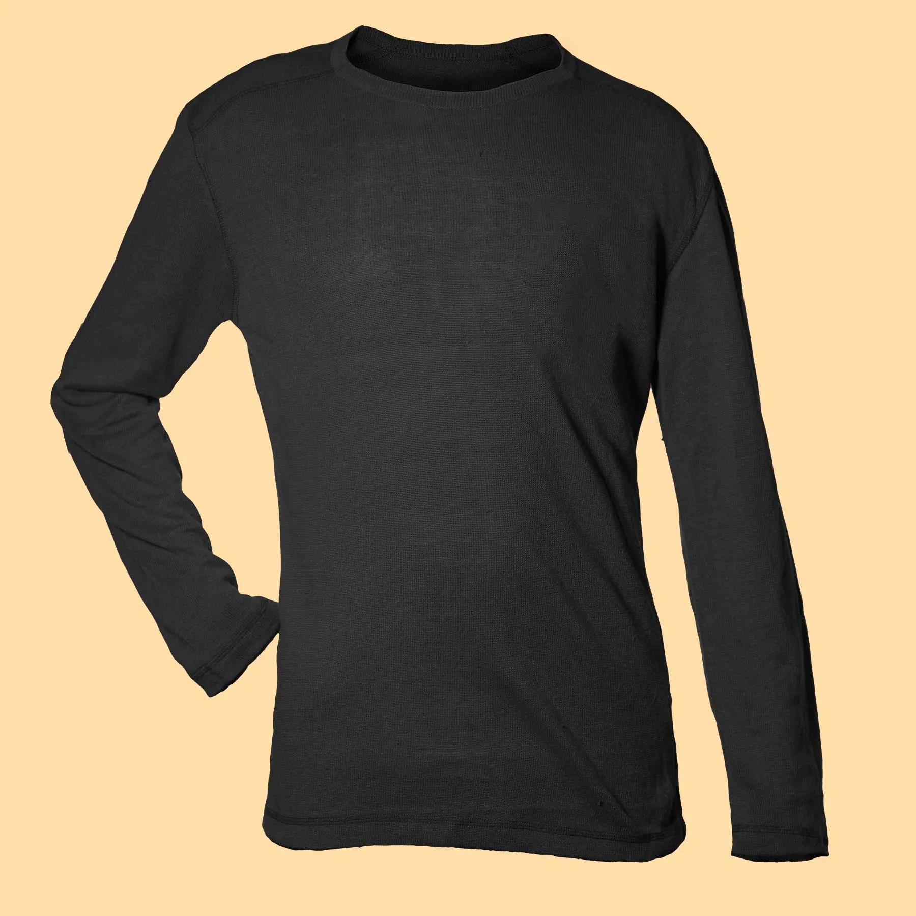 STRAVINSKY 100% Organic Linen Long-sleeve Knit Shirt (100% Biodegradable OC Thread Option) (Unisex)