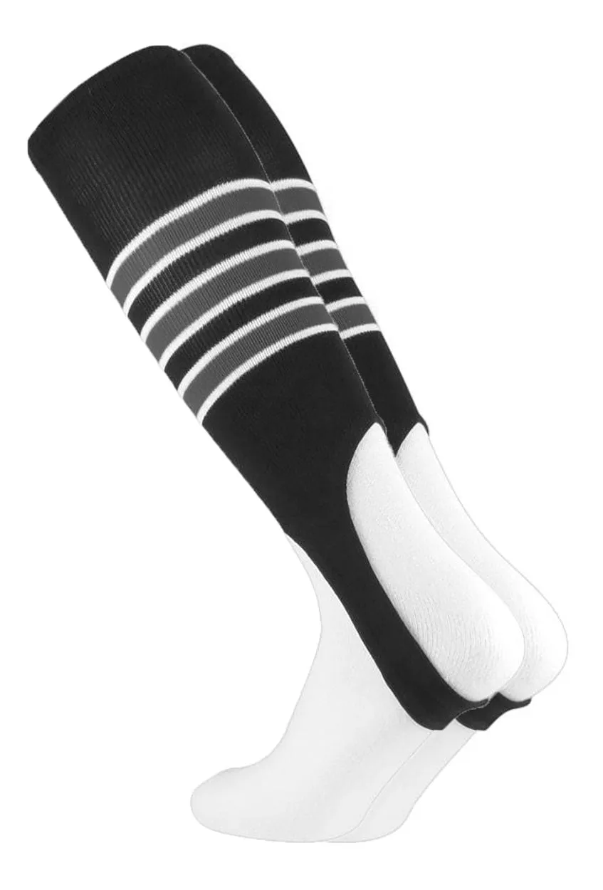 Striped Baseball Stirrups 7 Inch Pattern D