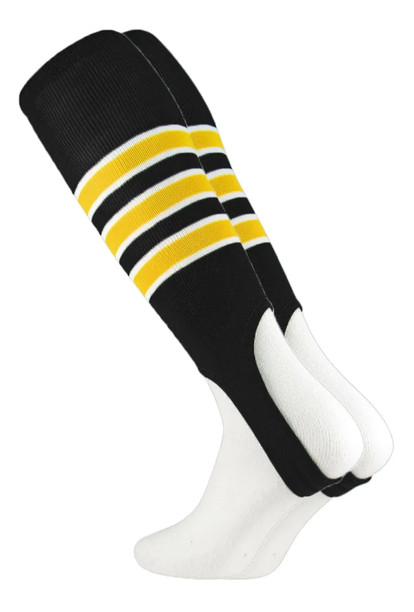 Striped Baseball Stirrups 7 Inch Pattern D