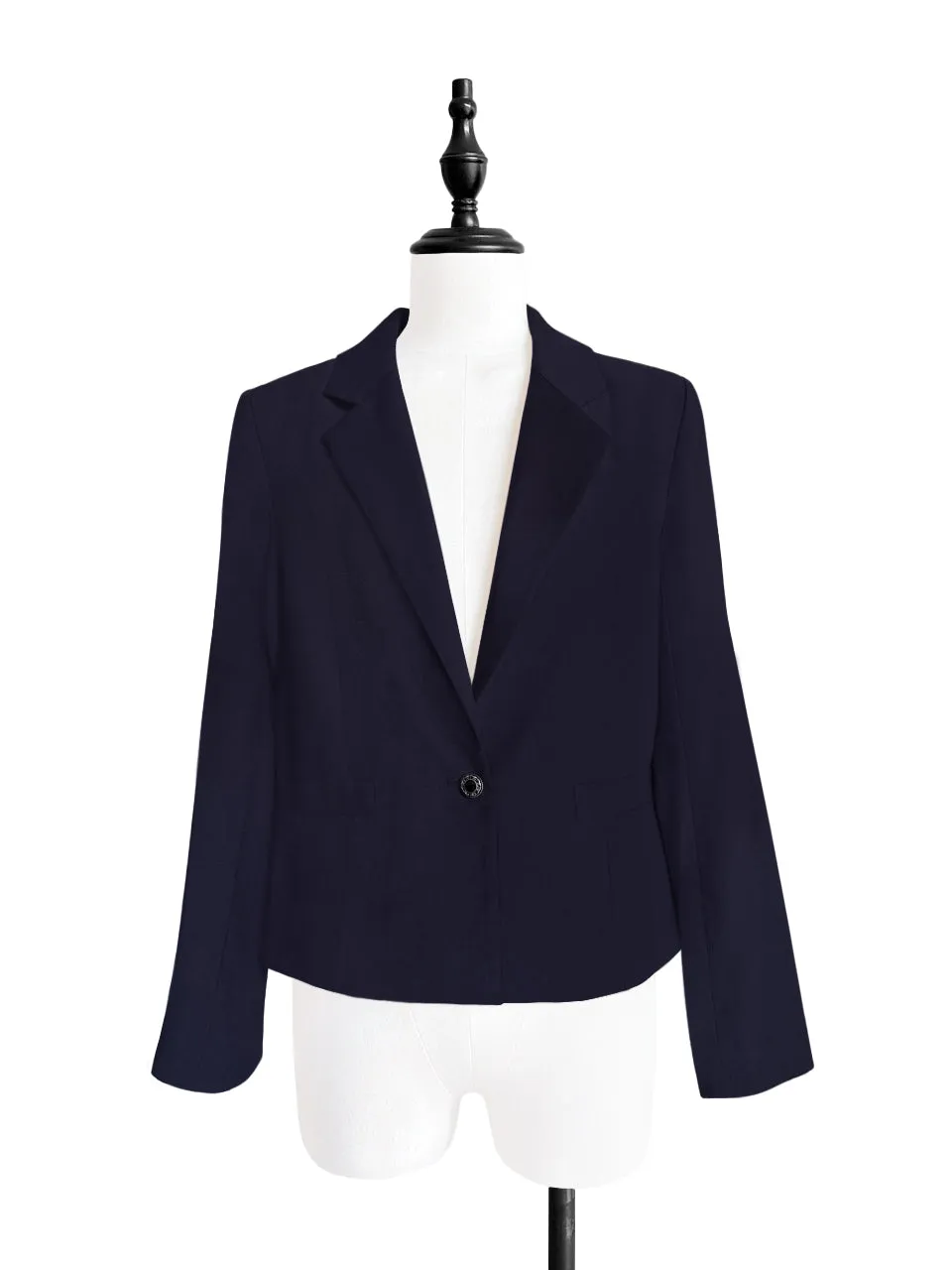 Surprise Sale! Midnight Blue Single Breasted Tencel Suit Jacket