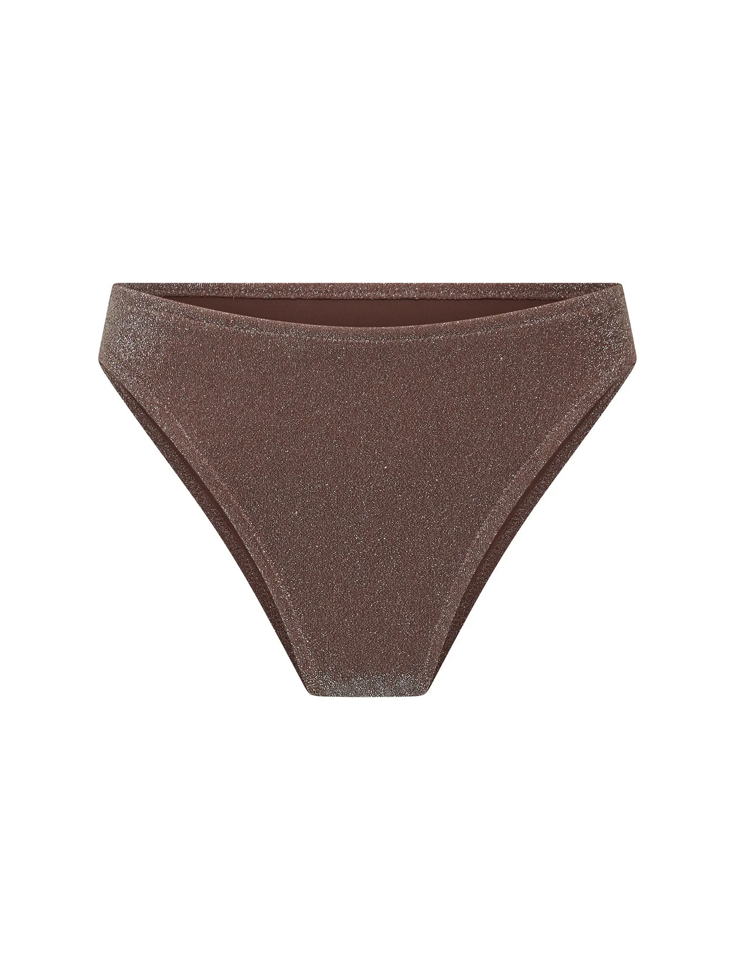 Swimwear Shimmer Hi-Leg Cheeky Bottom High Absorbency Espresso