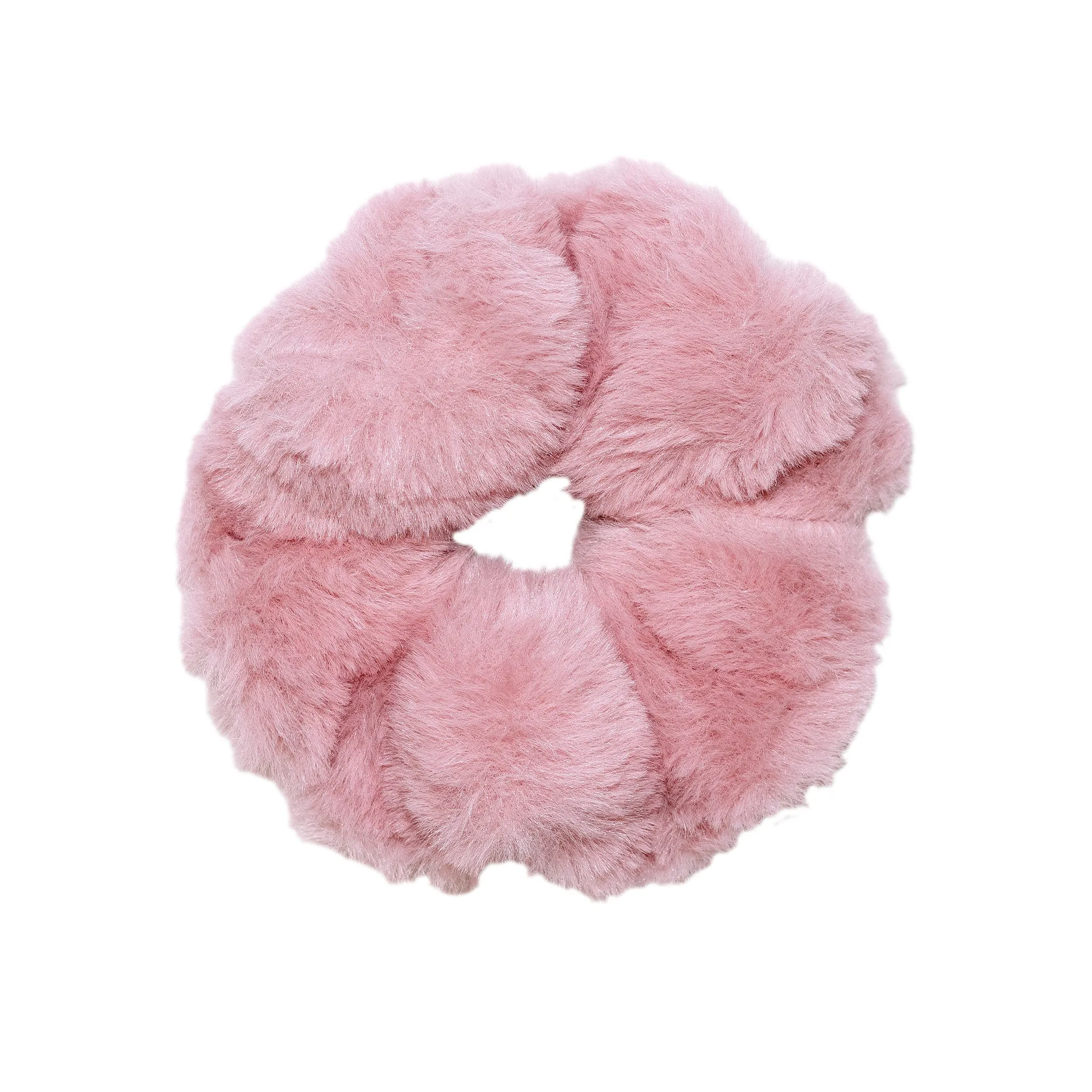 Teddy Bear Scrunchie in Snow Bunny