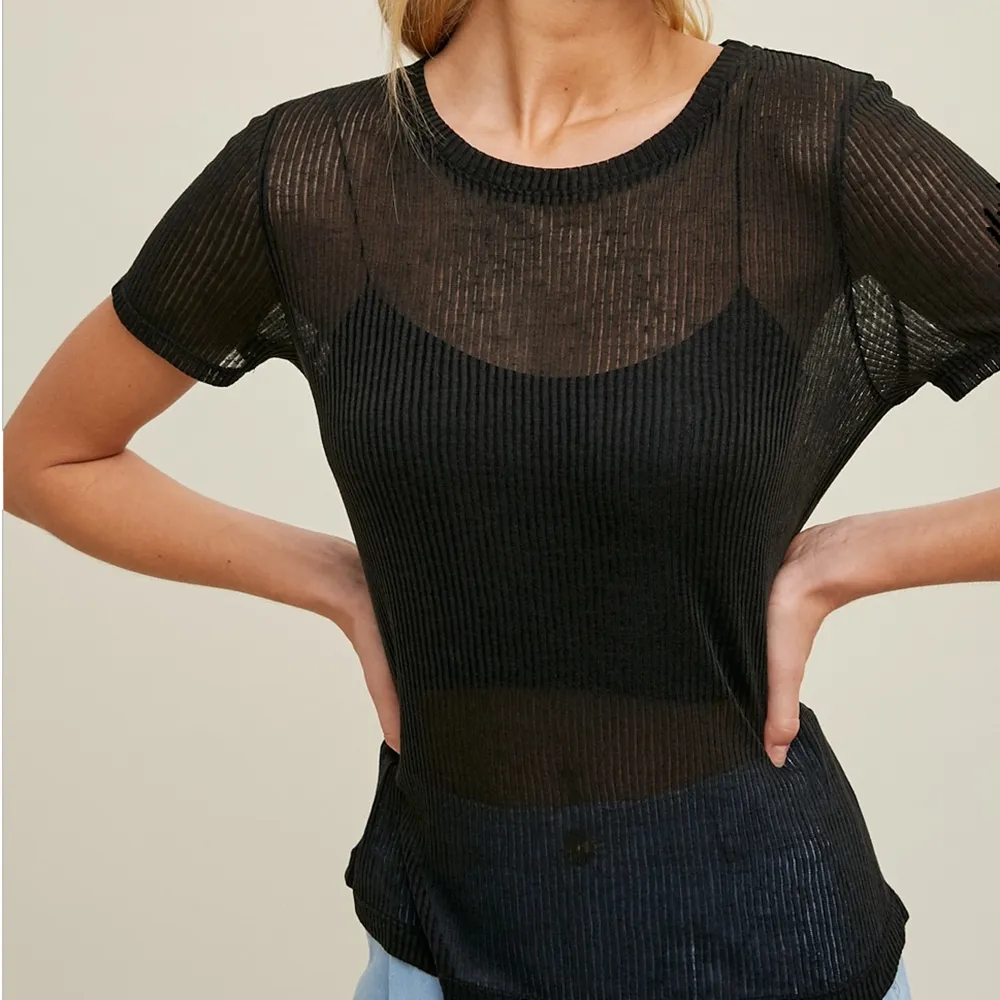 Textured Semi-sheer Tee