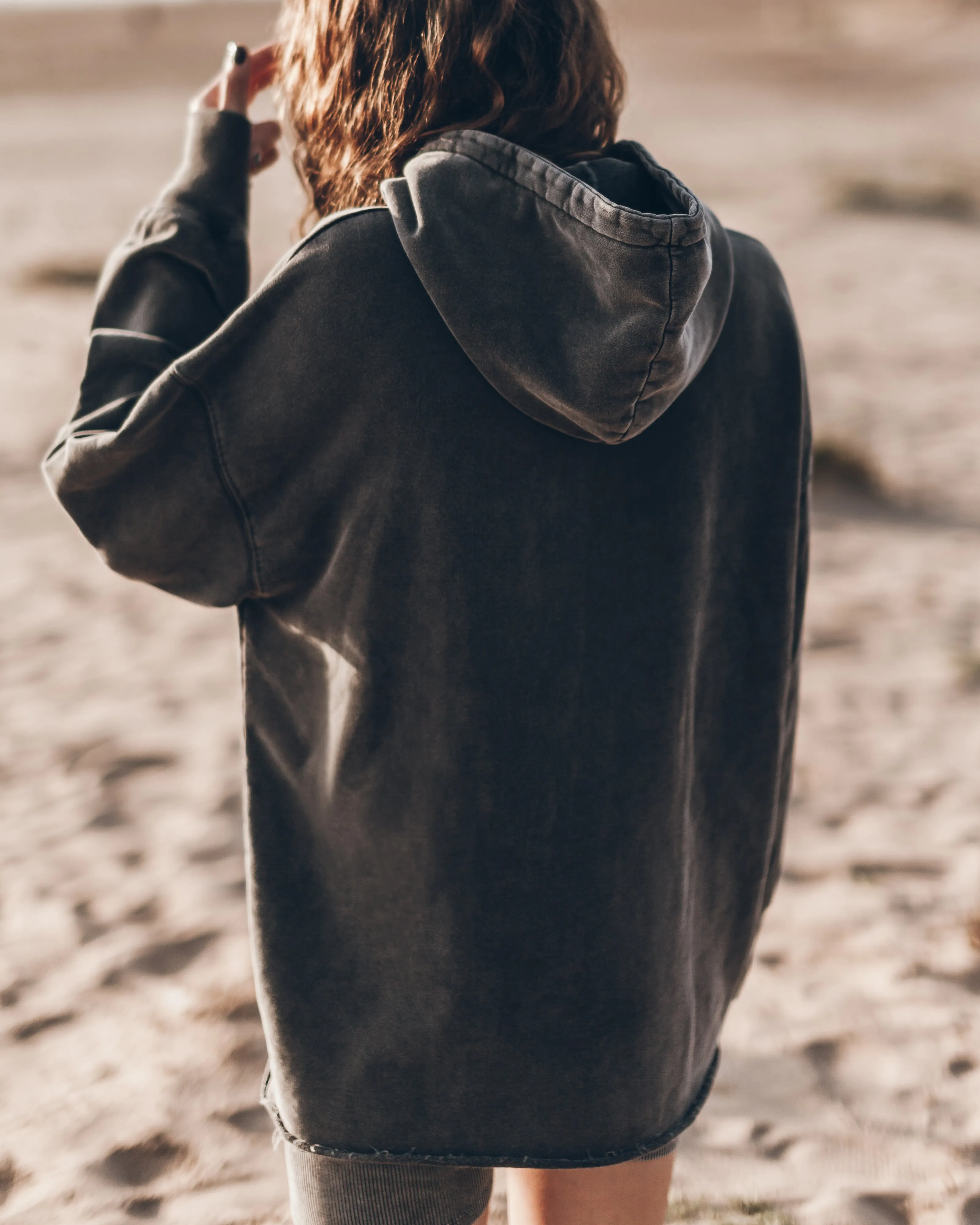 The Grey Faded Long Base Hoodie