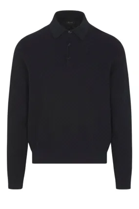 Trama Weave Polo Sweater