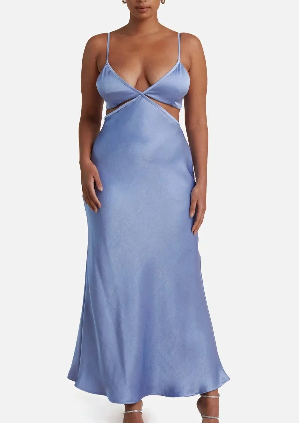 Veronique Cut-out Maxi Dress Hydrangea