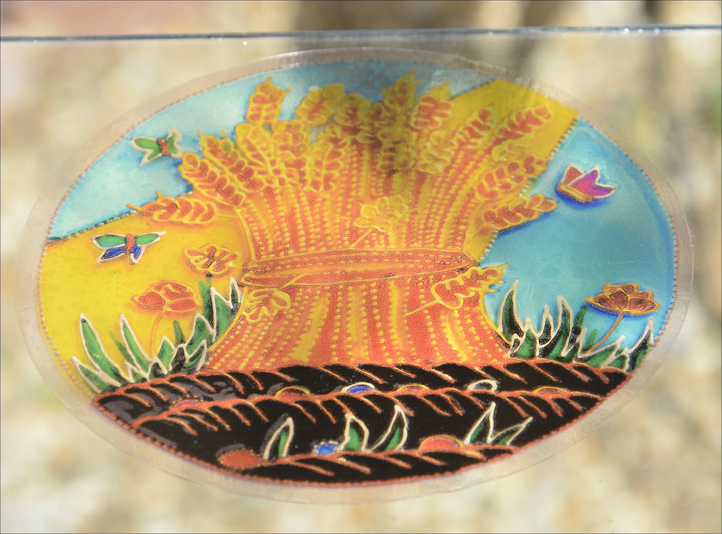 Wheat Sheaf Window Cling for Thanksgiving & Harvest