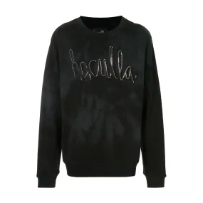 ZIPPER CREWNECK BLACK TIE DYE