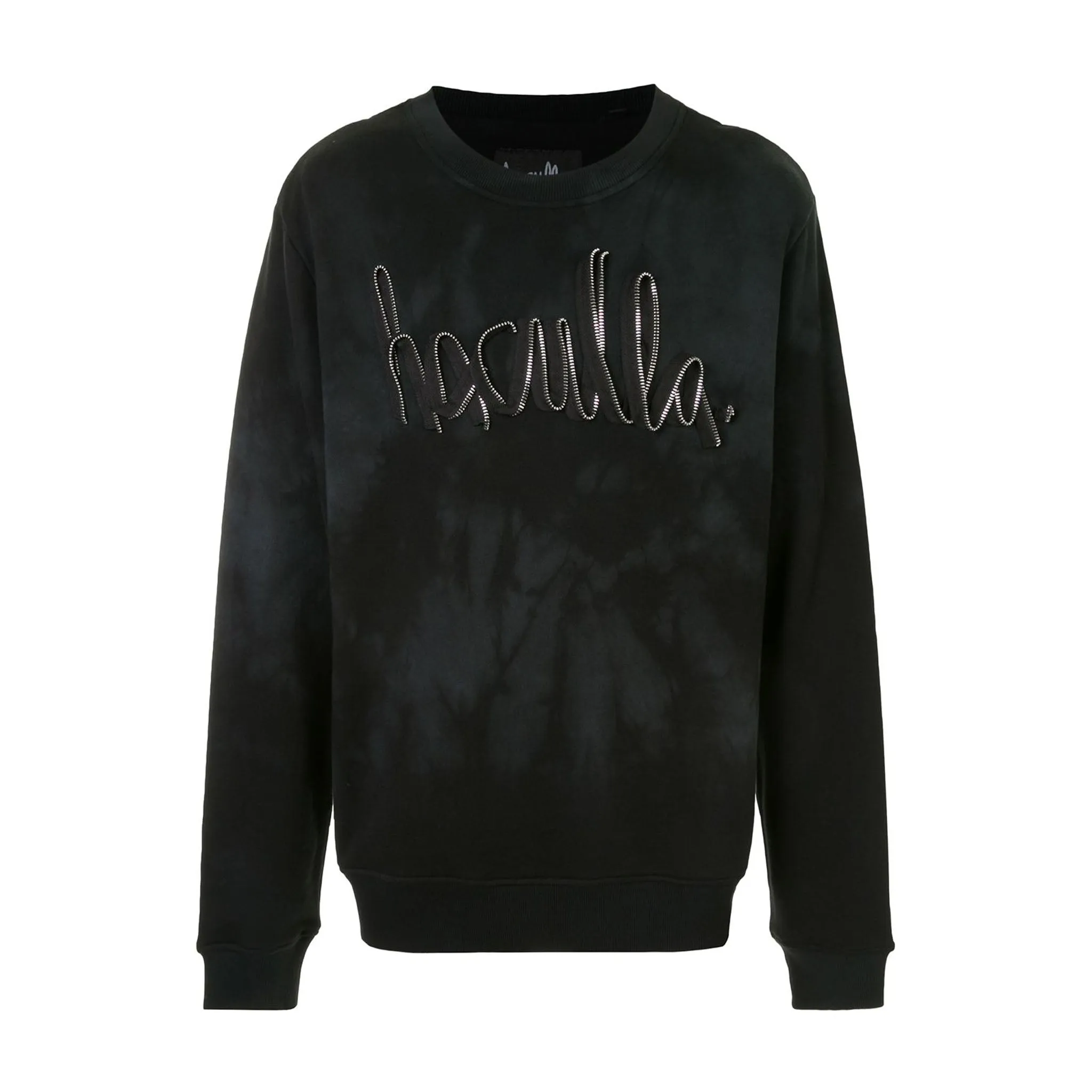 ZIPPER CREWNECK BLACK TIE DYE